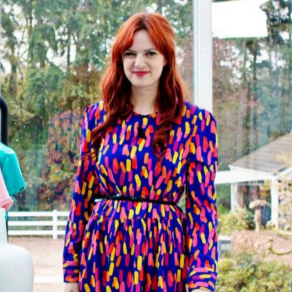 Colorful Abstract Print Dress - Picture 2 of 4